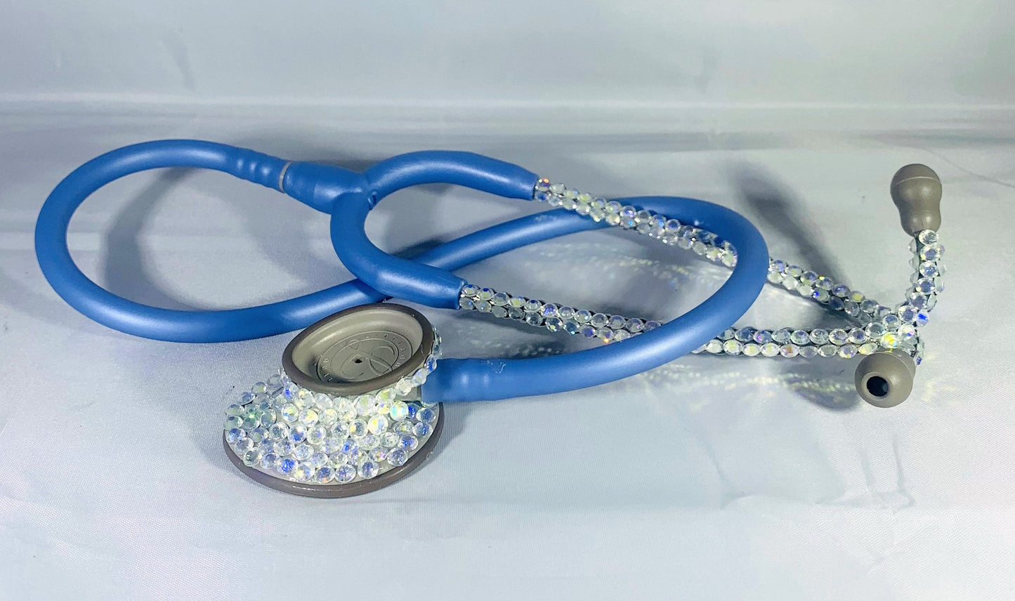 Ceil Blue Rhinestone Littmann Stethoscope, Luminous Mermaid Vibes, Ideal for Physical Assessment, Unique Healthcare Gift