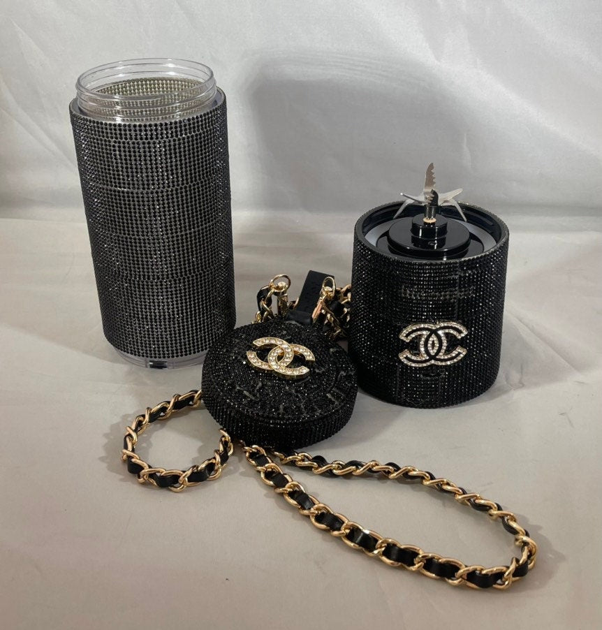 Black Rhinestone Mini Blender