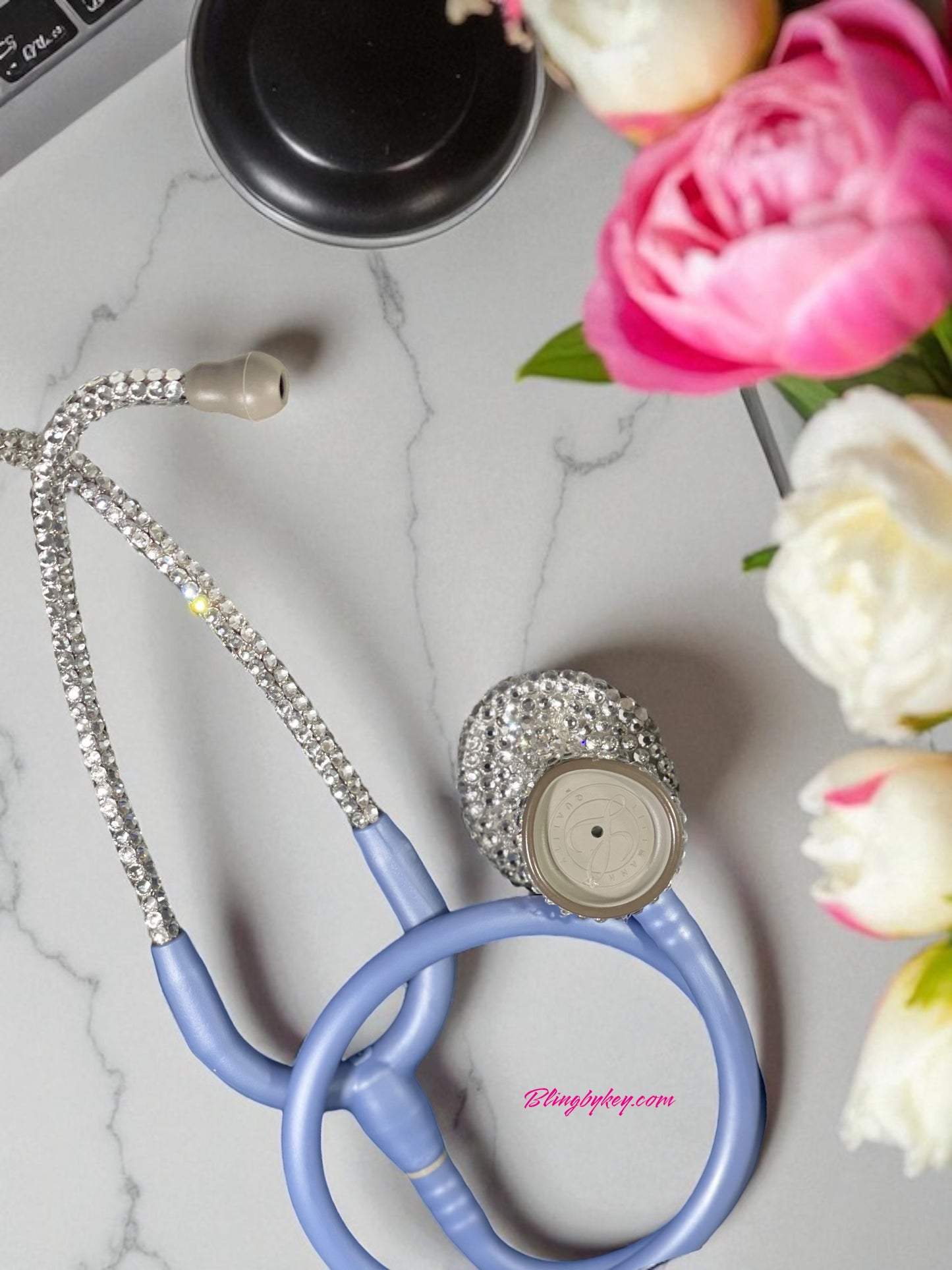 Littmann Lightweight II SE Ceil Blue Stethoscope with Custom Rhinestones | BlingByKey®