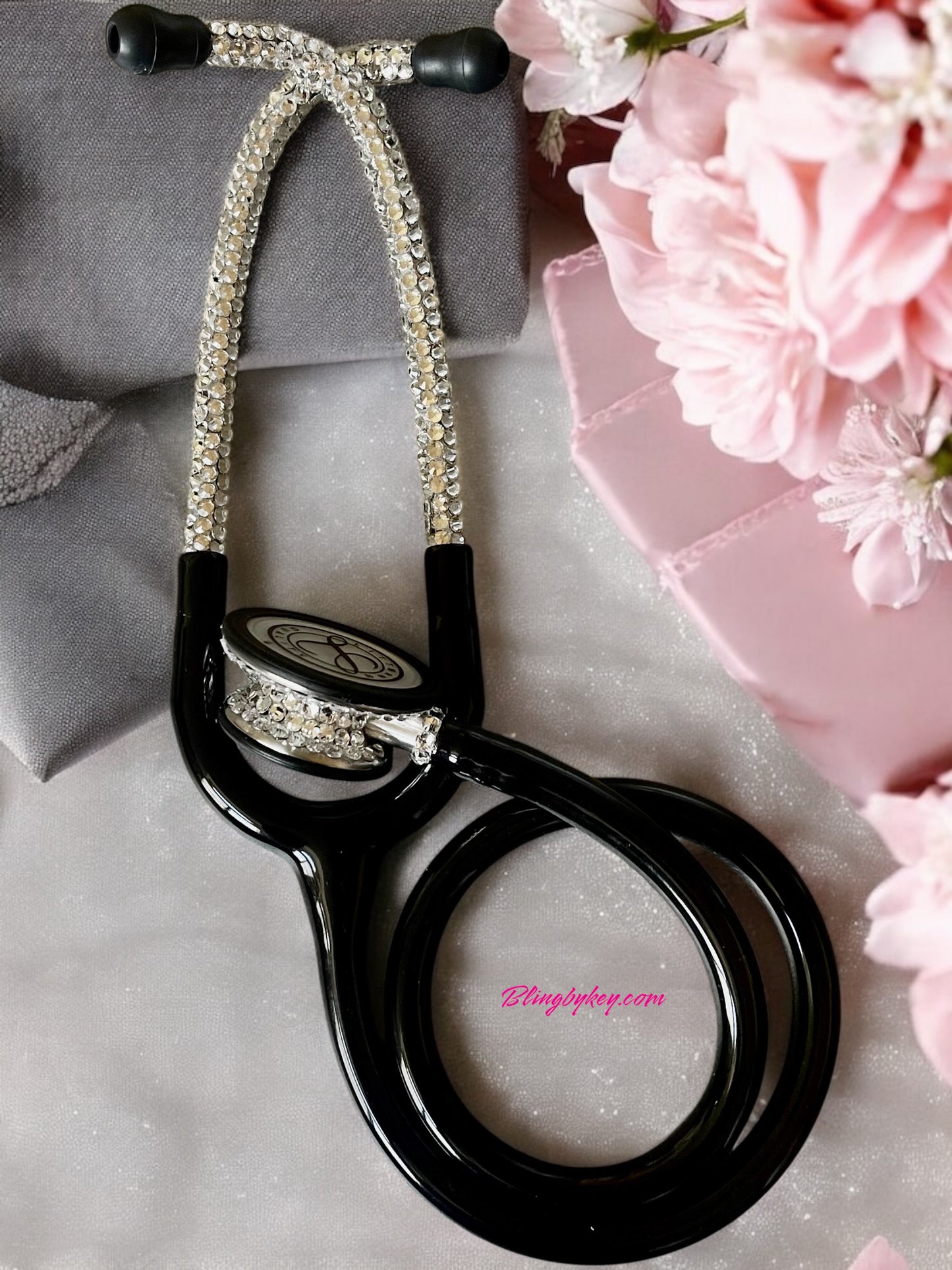 Littmann Classic III Black Stethoscope with Custom Rhinestones | BlingByKey®
