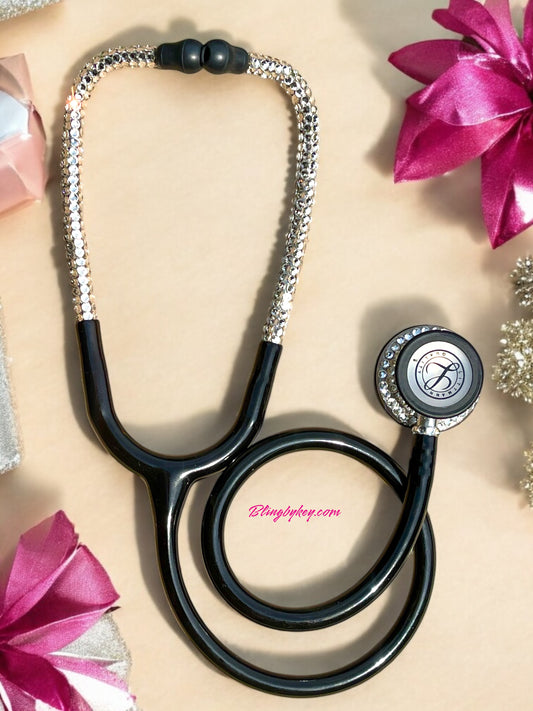 Littmann Classic III Black Stethoscope with Custom Rhinestones | BlingByKey®