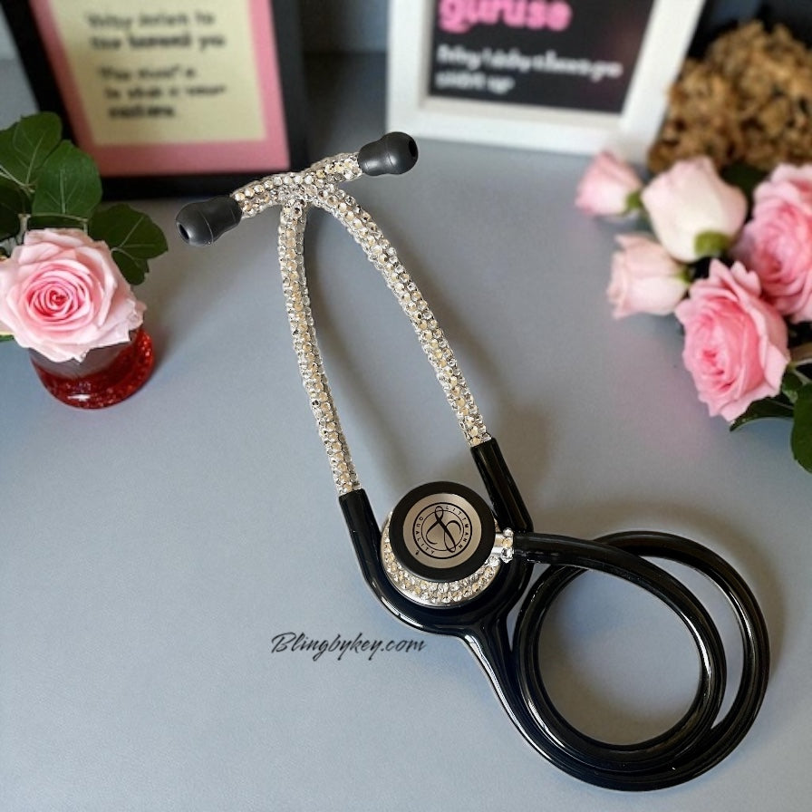 Littmann Classic III Black Stethoscope with Custom Rhinestones | BlingByKey®