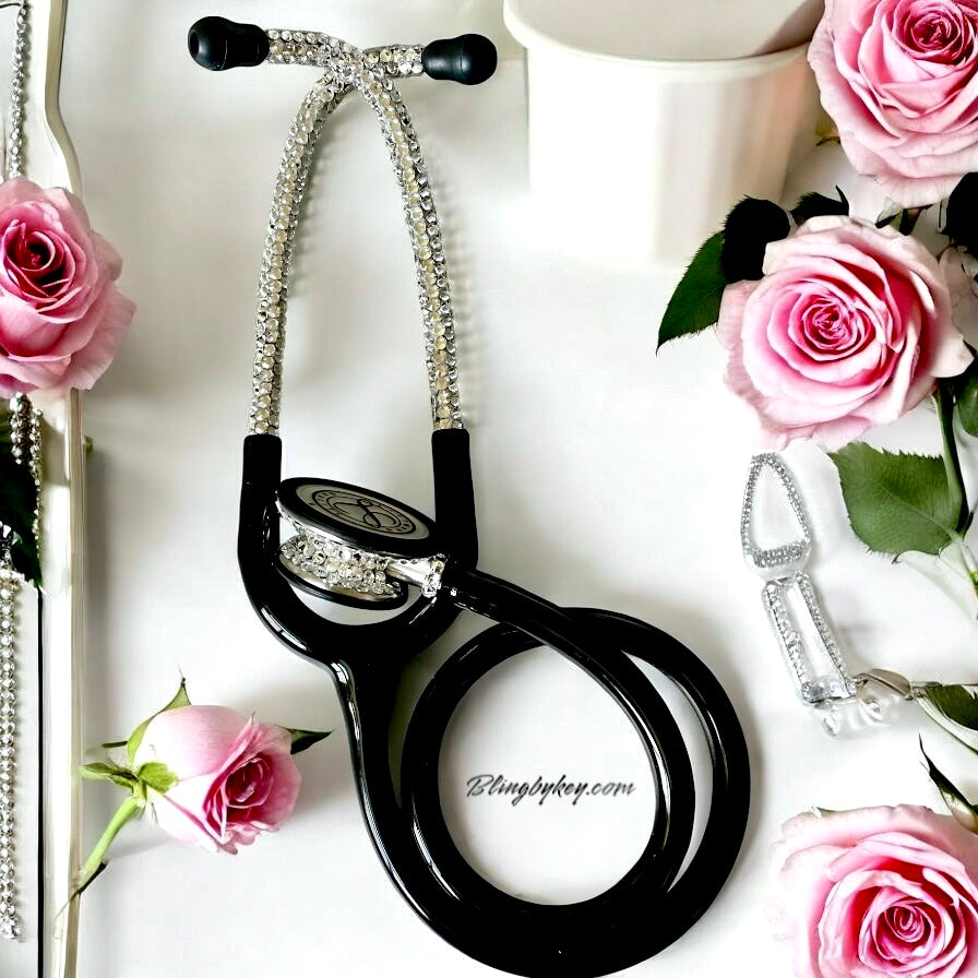 Littmann Classic III Black Stethoscope with Custom Rhinestones | BlingByKey®
