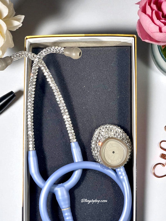 Littmann Lightweight II SE Ceil Blue Stethoscope with Custom Rhinestones | BlingByKey®