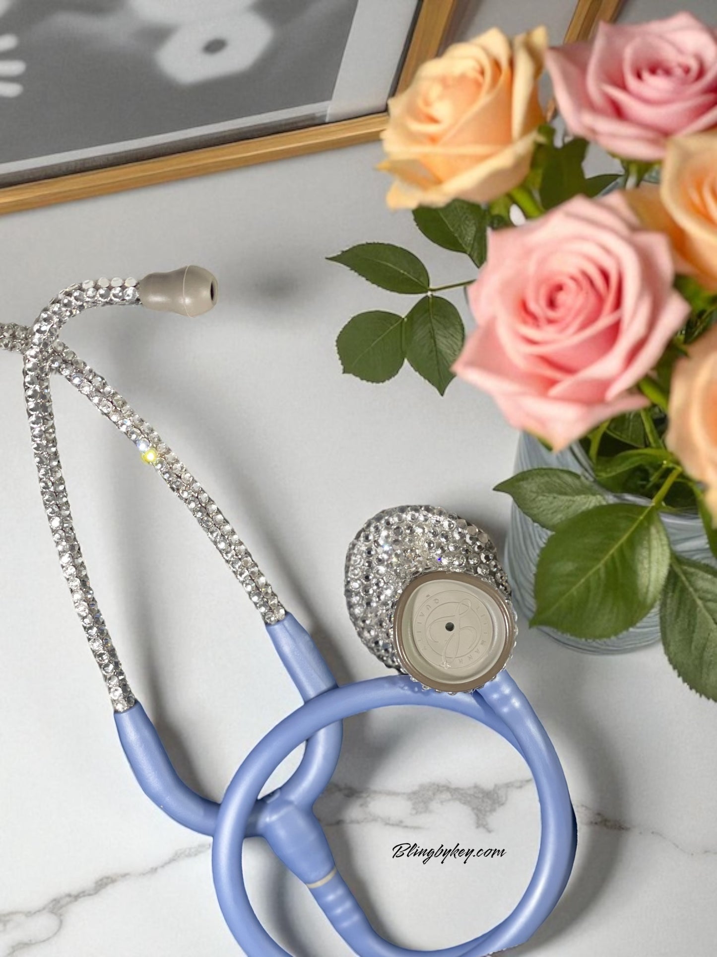 Littmann Lightweight II SE Ceil Blue Stethoscope with Custom Rhinestones | BlingByKey®