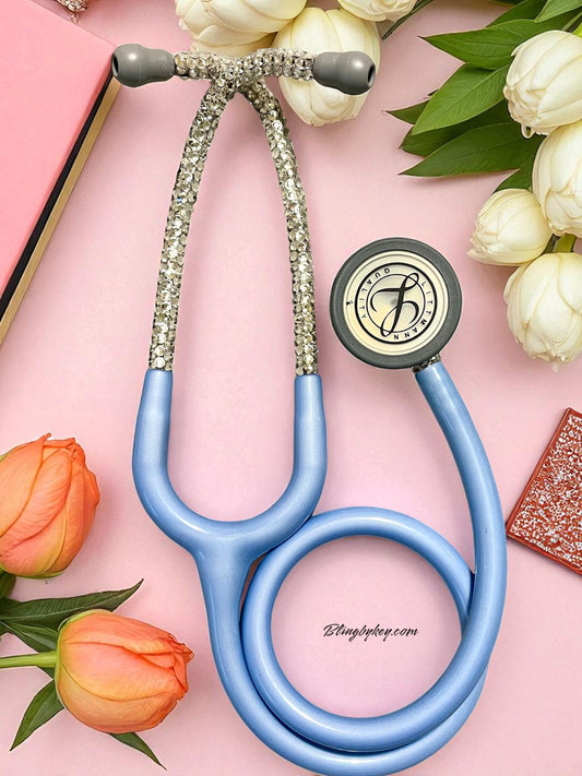 Littmann Classic III Ceil Blue Stethoscope with Custom Rhinestones | BlingByKey®