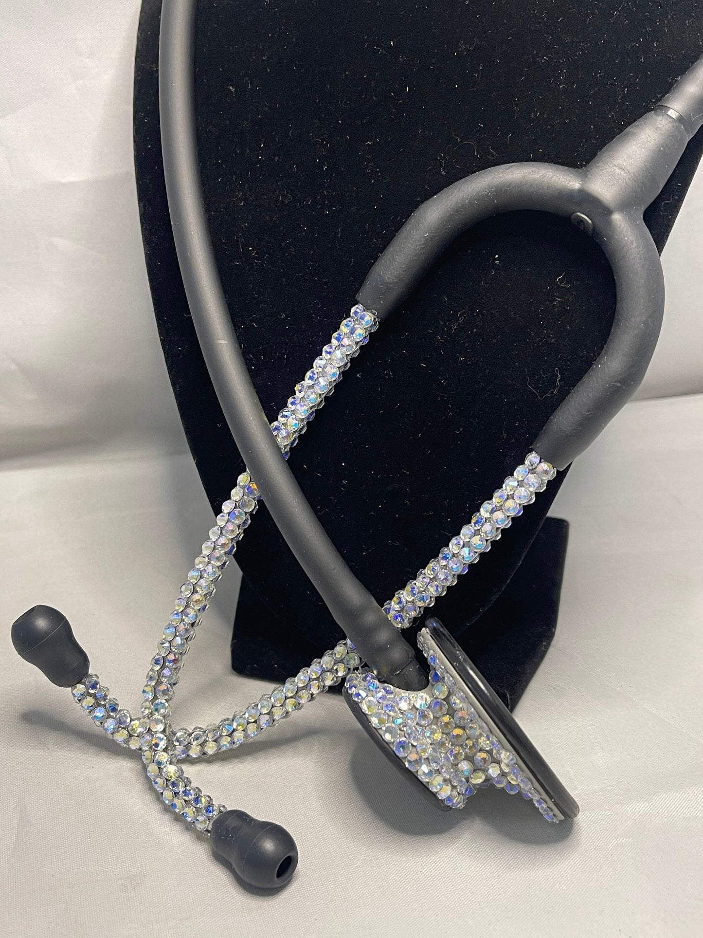 Blue Ghost Pearl | Bling Stethoscope | Iridescent Rhinestones | Littmann | Stethoscope Case | Bedazzle | Handmade Gift