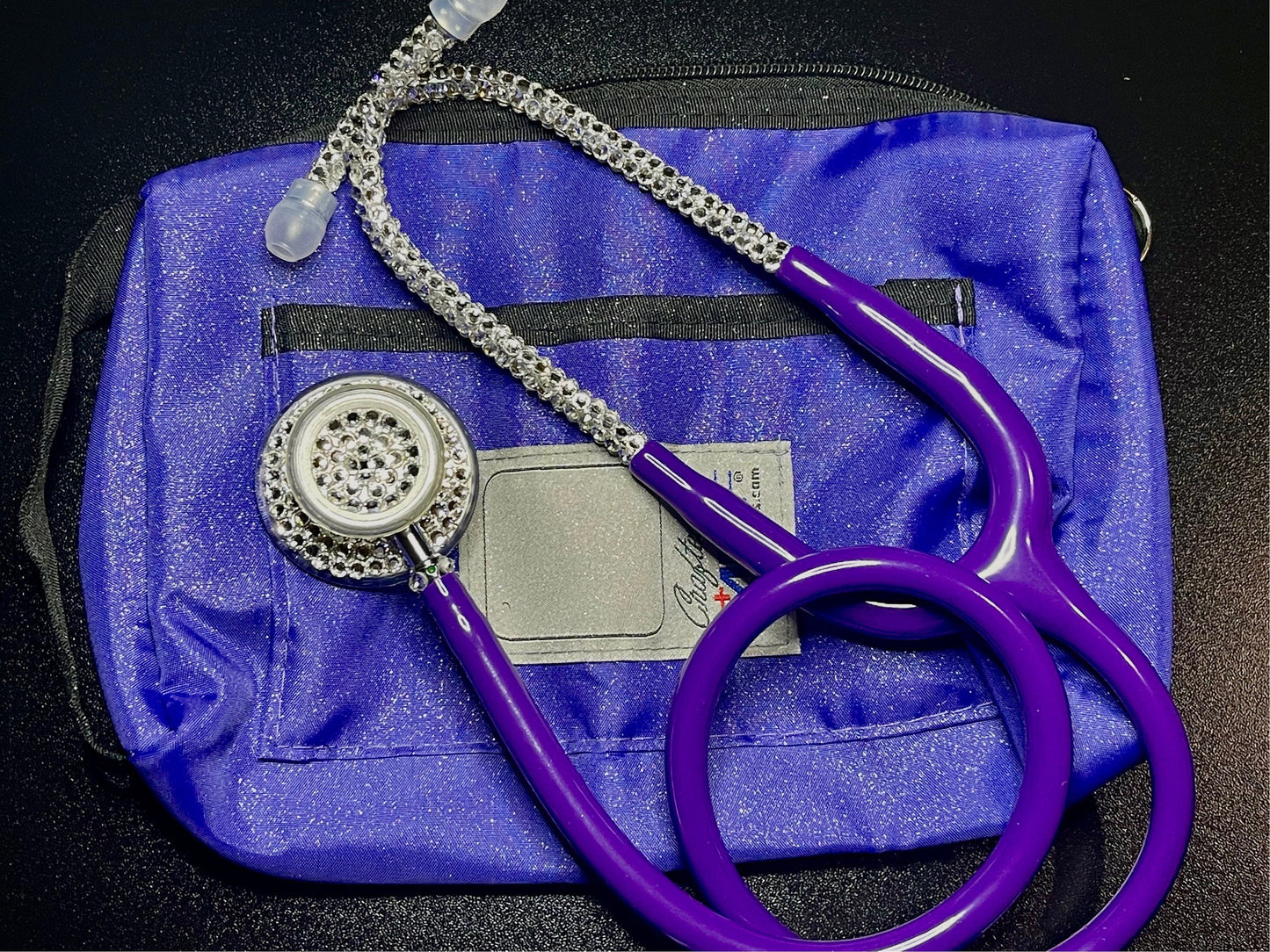 Bling Medical Gift Set, MDF Calibra Suite Kit with Maxima Crystals Stethoscope, Glitter Blood Pressure Cuff & Pen Light
