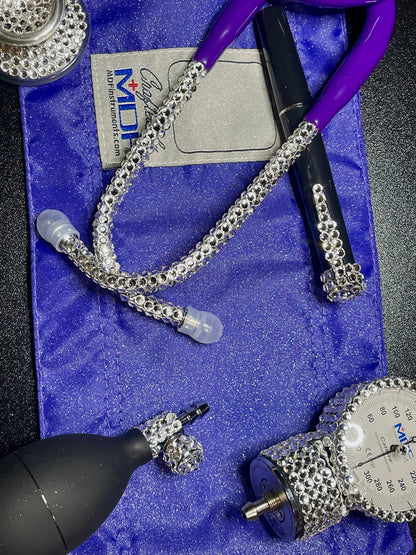 Bling Medical Gift Set: Crystal Stethoscope & Glitter BP Cuff