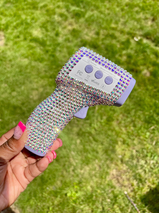 Bling Thermometer, Sparkling Crystal AB Design, Non-Contact Infrared for Home & Medical Professionals Gift
