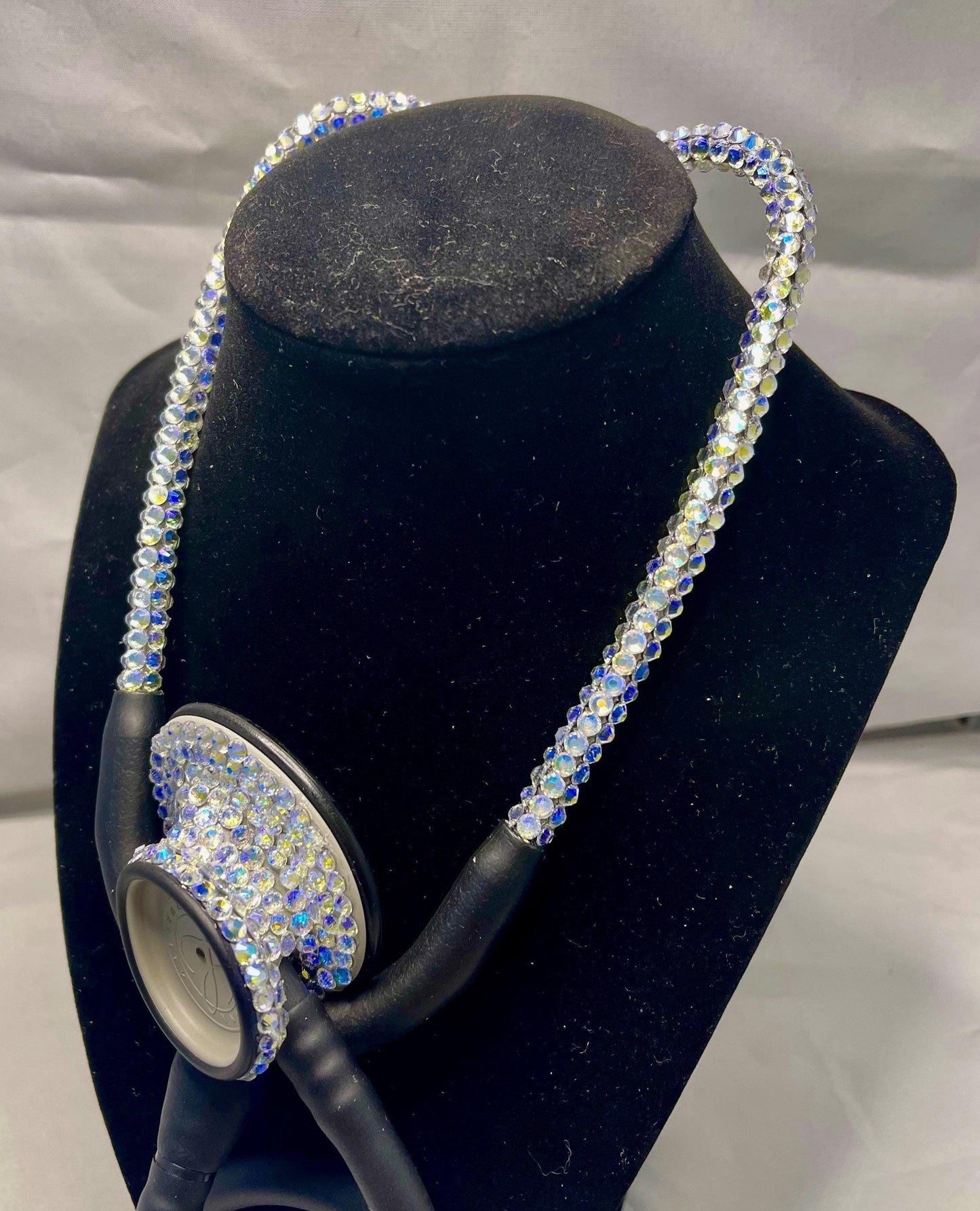 Blue Ghost Pearl | Bling Stethoscope | Iridescent Rhinestones | Littmann | Stethoscope Case | Bedazzle | Handmade Gift