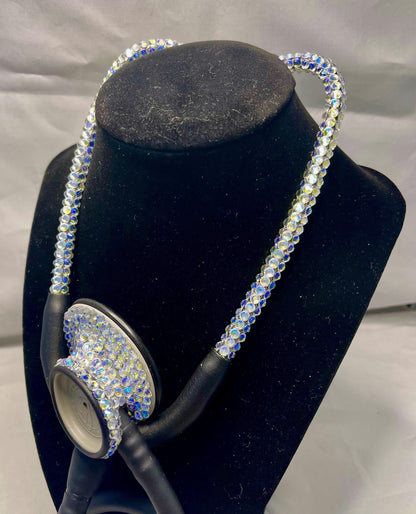 Blue Ghost Pearl | Bling Stethoscope | Iridescent Rhinestones | Littmann | Stethoscope Case | Bedazzle | Handmade Gift