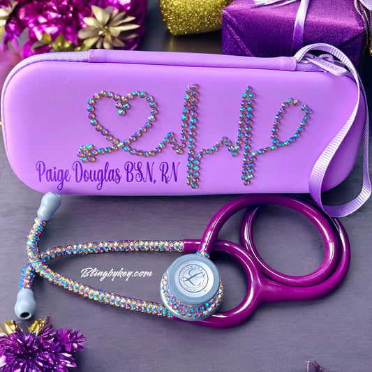 Personalized Bling Stethoscope and Case, nurse graduation gift set
