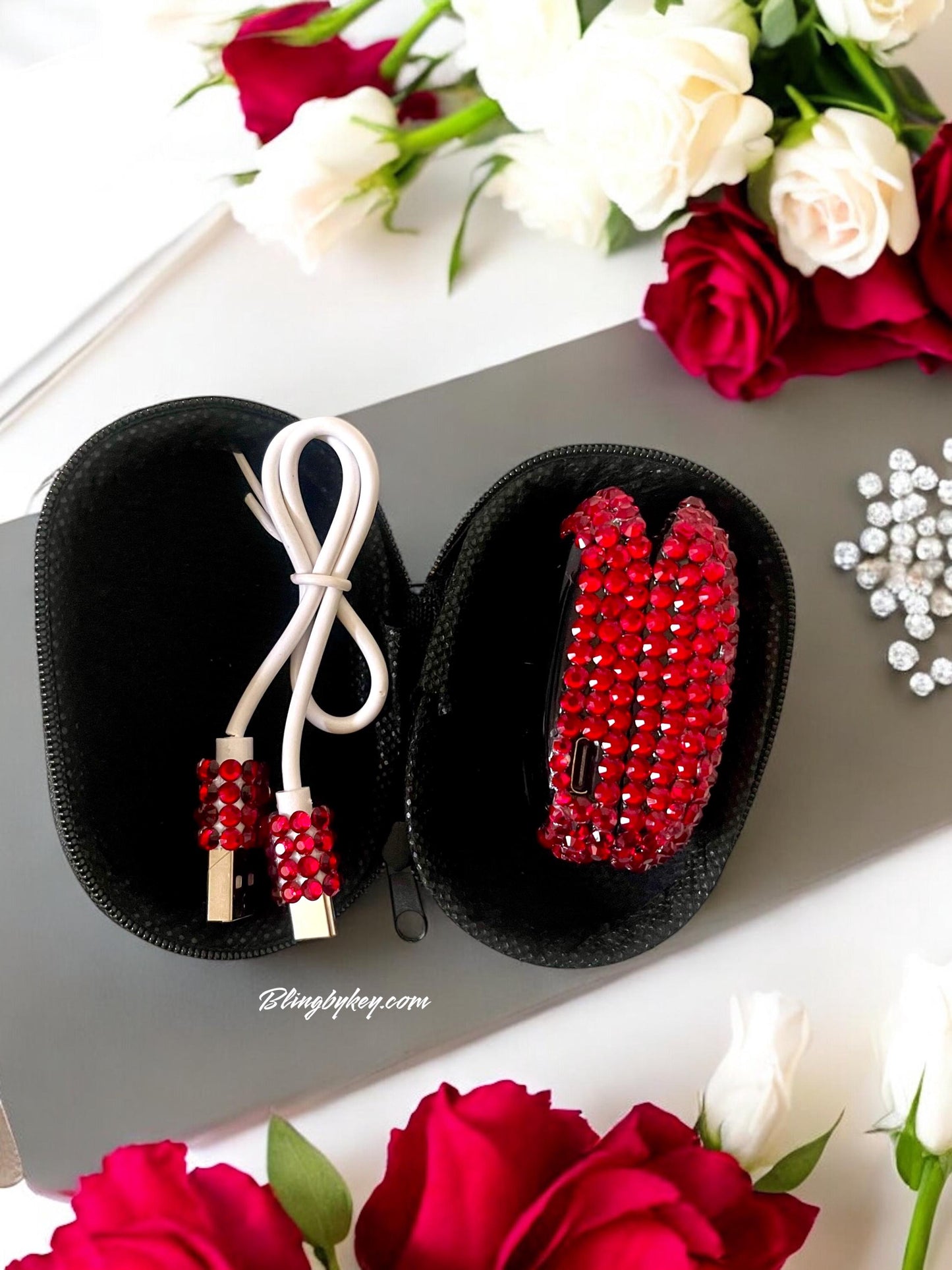 Bling Pulse Oximeter with Personalized Rhinestone Case | Nurse Gift | Healthcare Accessory | BlingByKey Medical Equipment