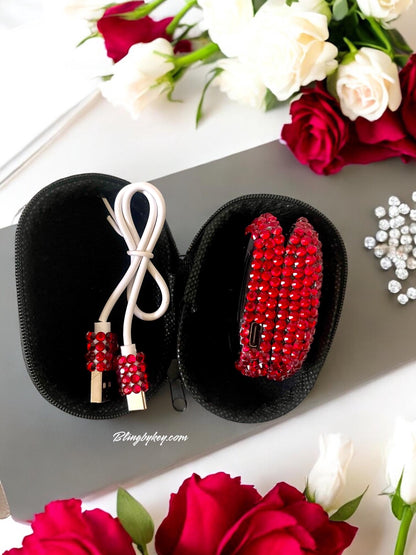 Bling Pulse Oximeter with Personalized Rhinestone Case | Nurse Gift | Healthcare Accessory | BlingByKey Medical Equipment