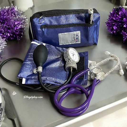 Bling Medical Gift Set: Crystal Stethoscope & Glitter BP Cuff