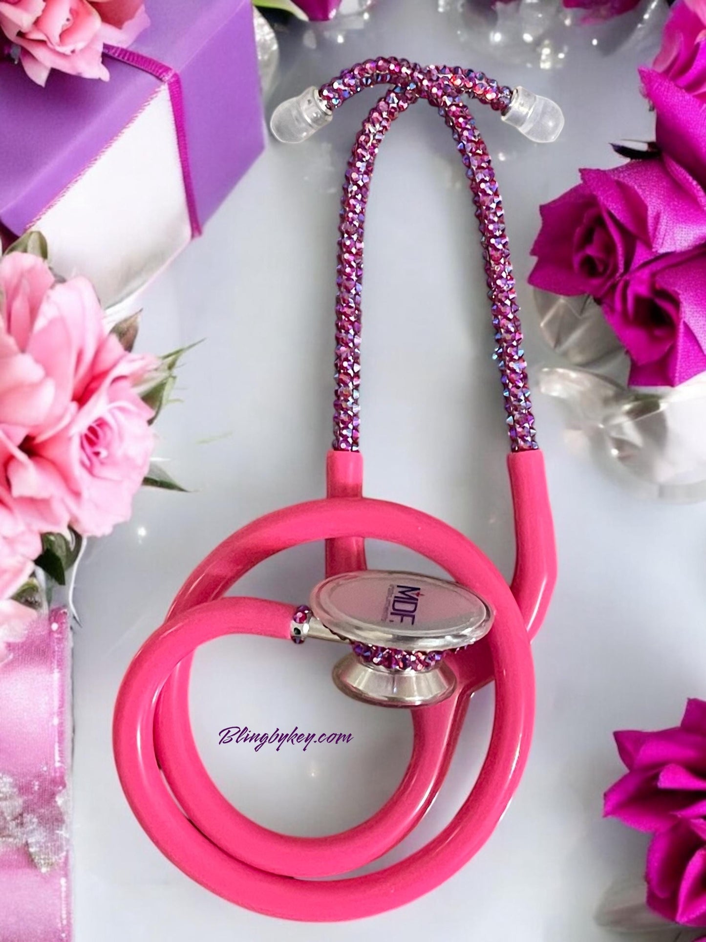 MDF Acoustica Cotton Candy Bling Stethoscope | BlingByKey®