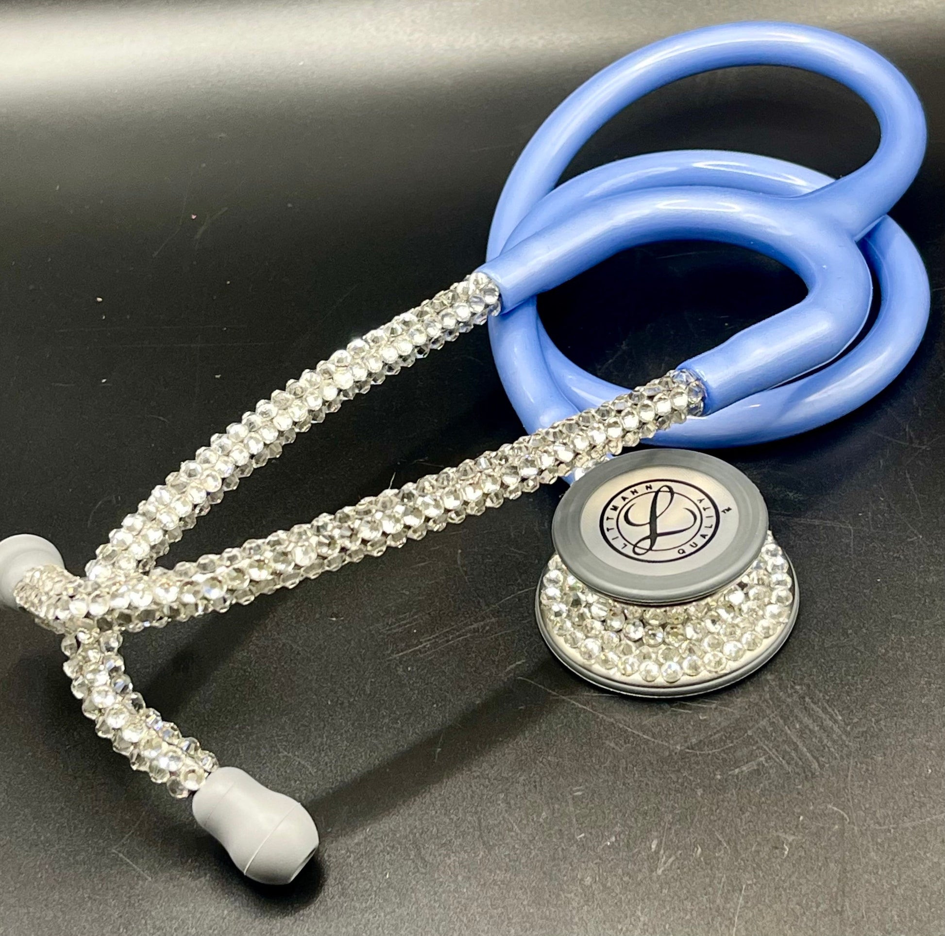 Littmann Ceil Blue, Bling Stethoscope, Beautiful & Calming Medical Tool, Thoughtful Healing Gift for Caregivers - Office & School Supplies - Bling Stethoscopes - BlingbyKey